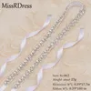 Bröllopssashes Missrdress Rhinestones Belt Sash Silver Diamond Crystal Bridal för klänning Dekoration JK863309Q