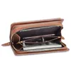 Men Business Clutch Fashion Long Leather Purse Large Size Handy Money Wallets