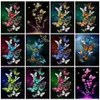 Huacan Malowanie Kit Zwierząt Zdjęcia Dżetów Diament Haft Cross Stitch Motyl Mozaika Handmade Prezent
