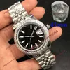 10 cores de alta qualidade 41 mm relógios masculinos relógio de diamante prata esterlina cor montre de luxe 2813 relógios de pulso automáticos de aço à prova d'água