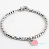 wholesale-Hot Titanium Steel Bracelets classic Jewelry Heart Bracelet For Women Charm beads Bracelet