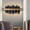 Duvar Lambaları Modern LED Aplik Işık Altın / Siyah Yatak Odası Oturma Odası Lüks Ev Dekor Armatürleri