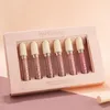 Handaiyan 6 Colorsbox Lip Gloss Matte 액체 립스틱 키트 메이크업 세트 Matt Nude Velvet Lips Cosmetics Tint Lipgloss Waterproof2256625