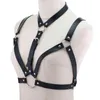 Garter Belt Läder Bröst Kvinnor BDSM Underkläder Harness Body Bondage Erotisk Sexig Suspender Bra