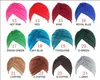 Bandanas elásticas para mujer, turbante musulmán, sombrero, diadema, urdimbre, 27 colores, hiyab de quimio femenino, gorro indio anudado, envoltura para la cabeza de adulto para mujer