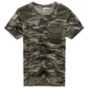 Idopy Summer Mäns US Army Patchwork Pocket T-shirts Snabb torrkamp Militärstil Tshirts Tees för cool 210716