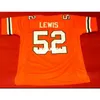 Cheap 001 Miami Hurricanes #52 Ray Lewis College Jersey Size S-4XL or custom any name or number jersey