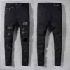 Véritable jeans de marque pour hommes Distressed Ripped Skinny jeans Moto Moto Biker Hip Hop Denim homme Pantalon