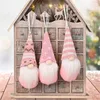 Decorações de Natal 3 pcs floresta velho homem mini árvore de boneca pingente de Natal decoração para casa gnomo crianças 2022 anos presentes
