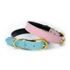 Gold Pin Buckle Dog Collar Adjustable Fashion Leather Collars Neck Dogs Supplies accessories Wholesale