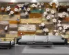 Duvar Duvar Kağıdı Nefis Çiçek Duvarı 3D Modern Duvar Kağıdı Zarif İç Dekoratif İpek 3D Mural Duvar Kağıdı