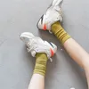 Chaussettes de sport Yoga Femme Velours Solide 1 paire 2021 Printemps Sport Femme Doux Respirant Eté Course Longue Pour