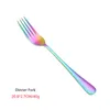 Rainbow Flatware Zestaw Obiadowa Zestaw sztućców Ze Stali Nierdzewnej Nóż Spoon Spoon