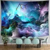 Universo Space Nebula Big Art Tapestry Stampato Rivestimento murale Psichedelico Appeso a parete Telo mare Mandala Coperta sottile Yoga 210609