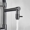 Senlesenの噴霧器のキッチン蛇口2つの注ぎ口の二重水モードと冷水ミキサータップパラキッチンクローム/ブロンズ真鍮210724