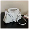 Leather Handbags For Women Inverted Triangle Bags Handle Hand Pouch Fashion Crossbody Bag Female Tote Thick Chain Lady Satchel1852