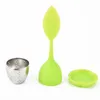 silicone tea infuser Leaf Silicone Infuser with Food Grade make bag filter creative Stainless Steel Tea Strainers 29 V2