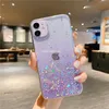 Cancelle di telefono glitter Clear per iPhone 13 12 mini 11 pro xs max xr x 7 8 più gradiente di se rainbow coque3268900