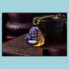 Hängsmycke Halsband Hängsmycken Smycken Dominikanska Blå Amber Maitreya Buddha Halsband Snidade Manliga och Kvinnliga Modeller Charms Drop Leverans 2021 Z