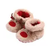 Зимние детские девочки мальчики поддерживают теплые туфли Mupply рождественские лося первые ходунки противоскользящие новорожденные малыш младенческой девушке обувь обувь G1023