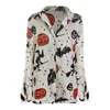 Koszula Halloween Dla Kobiet Dama Bluzki Luźny Przycisk Dorywczo Top Koszula Plus Size Blusas Mujer De Moda