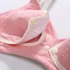 Maternity Nursing Bra Graviditet Öppna Front Wireless Pads Amning Underkläder 4x7c Y0925