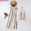 JumpsuitS Family Matching Clothes Outfits Mother and Daughter Mommy and Me Beach Summer Sleeveless striped Jumpsuit 210713