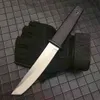 Couteau tactique droit de survie de haute qualité 440C Satin Tanto Blade ABS Poignée Couteaux à lames fixes avec Kydex