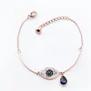 Evil Eye Charm Bracelets for Women Girls Blue Eyes Rose Gold Chain Bracelet Fashion Jewelry Gifts