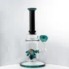 5mm Grube Szklane Bongs Proste Rury Olej Dab Rigs Prysznic Perc PerColator 14mm Rury wodne z kolorową miską fajkami