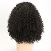 16 inch afro kinky krullend synthetische pruiken simulatie menselijk haar pruik bruin kleur perruques de cheveux humains wl9192-T30 / 33 #