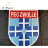 Bandeira de Holanda Clube de Futebol Pec Zwolle Black 3 * 5ft (90cm * 150cm) Bandeira de poliéster Banner Decoração Flying Home Garden Festive presentes