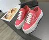 Plattform loafers Designer sneaker Dam Casual Skor höjdökande sko Chaussures lädersömmar andas Röda svarta och vita air sneakers storlek 35-40