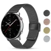 För Samsung Amazfit GTR 2/GTR 47mm/Stratos 3 2 Armband Metall rostfritt stål Remsersättning Arvband Huawei GTR2 Milanese Strap