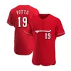 Cincinnati Joey Votto Jerseys de Beisebol Vermelho Barry Larkin Johnny Banco Eugenio Suarez Moustakas Custom Jersey