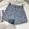 Deat Spring Aankomsten Solid Color High Taille Twee Big Pockets Mode Temperament Women Straight Shorts MZ812 210709