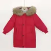 Winter Girl Jacket Big Fur Collar White Duck Down Coat For Boys New 2021 Children's Outerwear Baby Clothes TZ952 H0909