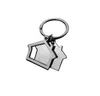 Metal House Shaped Keychains KeyRings House Design Party levererar bil nyckelkedja anpassade logotyp gåvor för marknadsföring