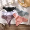 Finetoo العصرية إلكتروني سيور القطن g- سلسلة الملابس الداخلية M-XL الفتيات بيكيني السروال مريحة ثونغ سراويل 6 قطع الإناث اللباس الداخلي Y0823