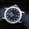2019 nieuwe top luxe merk navorce lederen band sport horloges heren quartz klok sport militaire polshorloge relogio masculino x0625