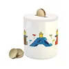 Sublimatie Keramische Piggy Bank Gunst Mini Money Box Small Change Storage Jar met Bottom Stopper Neutral Nursery Decor door Sea LLB13385