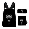 Sırt çantası Hayalet Ghostemane Merch Cosplay Seti 3 Parça Erkek Kızlar Okul Çantası Crossbody Cencil Case Kids Drapto DayPack6832309