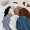 -Coming Höst Winter Tops Basic Turtleneck Pullovers Tröjor Primer Långärmad Kort Koreansk Slim-Fit Tight Sweater 211103