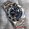 Wristwatches Marka 40mm Mechaniczny GMT Automatyczny Zegarek Męski Sapphire Szkło Obrotowy Bezel Mingzhu 3804 Zegarek Świeci