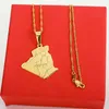 Hanger Kettingen Goud Land Afrika Kaart Vlag Ketting Kruis Jamaica South Congo Algerije Ketting Man Sieraden Hiphop Artikel Gift