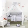 Baby Girls Cot Cot Cotton Lace Style Style Cotton Solid Cotton with Ruffler Bed Sheet Baby Crib Bedding Set Kids غرفة ديكور 7404750