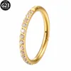 G23 Titanium Zircon Septum Clicker Hoop Nose Ring Hinged Segment Nipple Ear Cartilage Tragus Helix Lip Piercing Body Jewelry