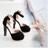 Große kleine Größe 32 33 bis 40 41 42 43 sexy Buckle Designer Heels Mode Beige schwarze High Heels kommen mit Box888