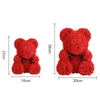 DIY 25 cm teddy rose bear with box artificial PE flower bear rose Valentine039s Day for girlfriend women wife mother039s day6799939