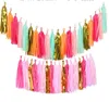 Kağıt Püskül Garland Saçak Düğün Doğum Günü Dekorasyon Moda Parti Dekor Backdrop Banner Balonlar Kuyrukları Cinsiyet Görüntüle Hediyeler WLL36